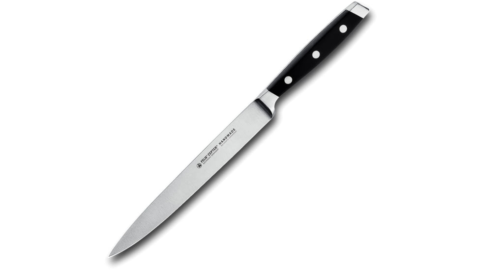 FELIX Fillet Knife, 10.63in Overall, 6.5in, Satin X50CrMoV15 Blade, Black Plastic Handle, 811116