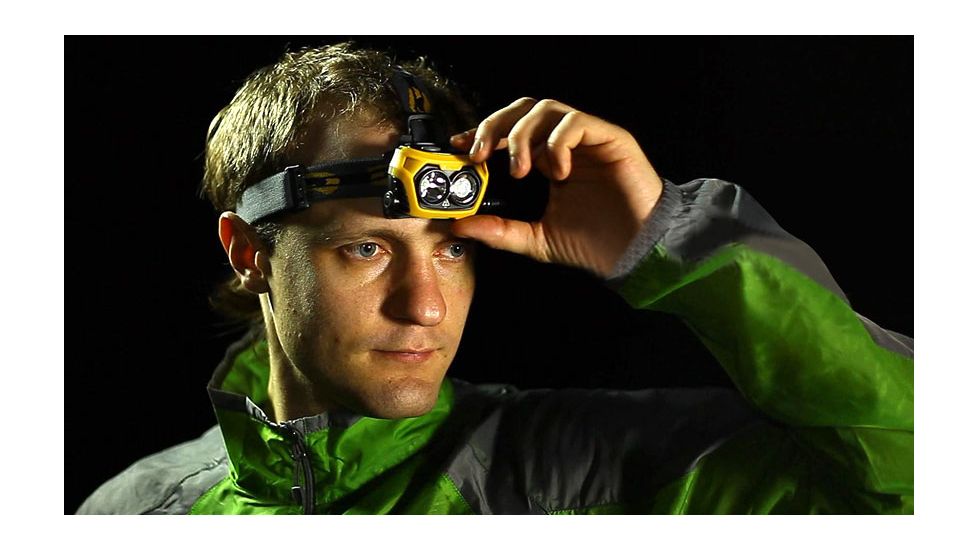 Fenix LED Headlamp, black and yellow, 360 HP25R4YW