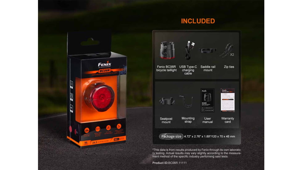 Fenix Lighting BC06R Lithium Ion 90 Lumens Bike Lights