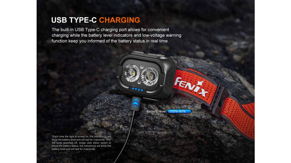 Fenix Lighting HL18R-T V2.0 Lithium Ion 800 Lumens Luminus SST25 white LED, SST20 CRI80 LED, 2835 LED Headlamp, Black, HL18RTV2BK