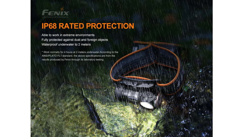 Fenix Lighting HM50R V2.0 Lithium Ion 700 Lumens Cree XP-G3 S4 LED Headlamp, Black, HM50V2BK