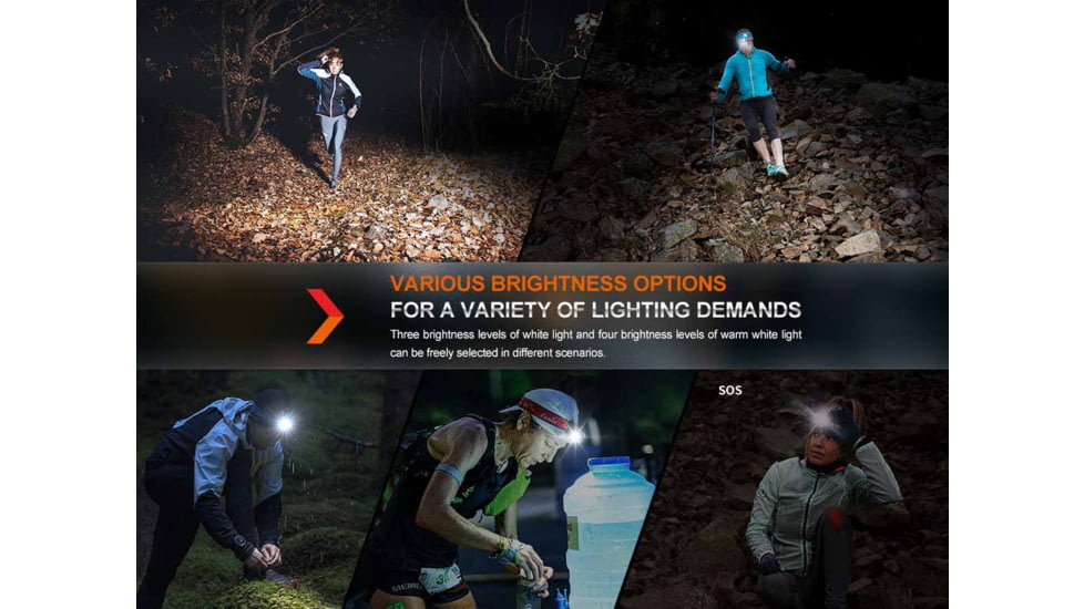 Fenix Lighting HM65R-T V2.0 Lithium Ion 1600 Lumens Luminus SST40 LED, Luminus SST20 LED Headlamp, Black, HM65RTV2BK