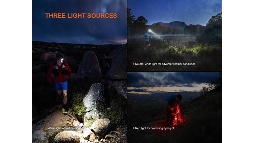 Fenix Lighting HP12R-T Lithium Ion 1300 Lumens Luminus SST25, Luminus SST20 CR480, 2835 LED Headlamp, Red, HP12RTRD