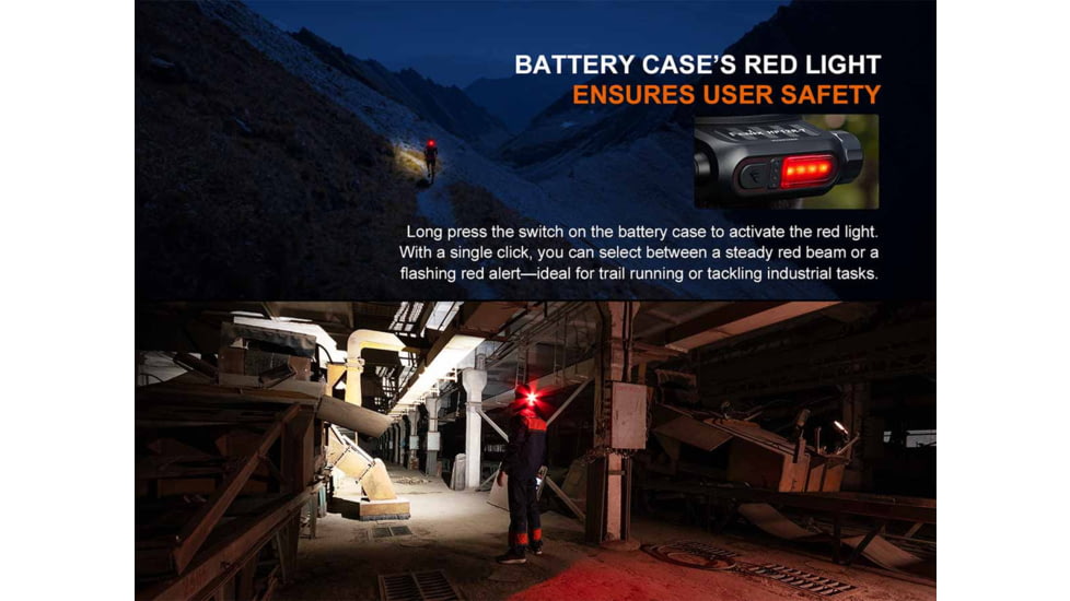 Fenix Lighting HP12R-T Lithium Ion 1300 Lumens Luminus SST25, Luminus SST20 CR480, 2835 LED Headlamp, Red, HP12RTRD