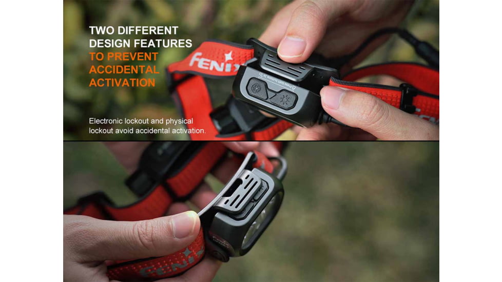 Fenix Lighting HP12R-T Lithium Ion 1300 Lumens Luminus SST25, Luminus SST20 CR480, 2835 LED Headlamp, Red, HP12RTRD