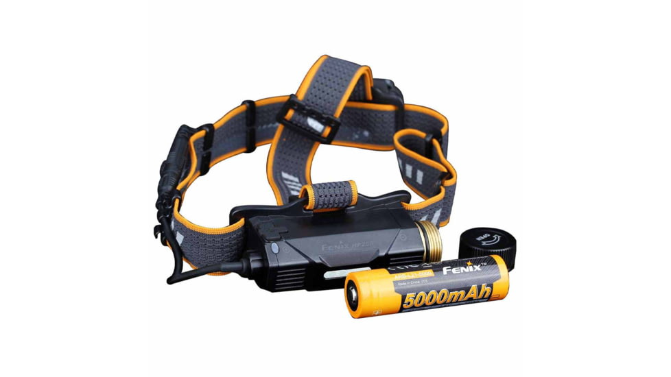 Fenix Lighting HP25R V2.0 Lithium Ion 1600 Lumens Luminus SST40 LED, Cree XP-G3 S4 LED, Everlight 2835 LED Headlamp, Gray, HP25V2BK