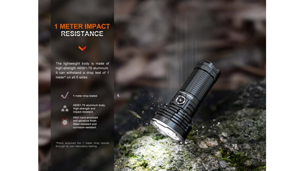 Fenix Lighting LR40R V2.0 Lithium Ion 15000 Lumens Luminus SFT70 LED, Lumileds HL2X LED Flashlight, Black, LR40R2BK