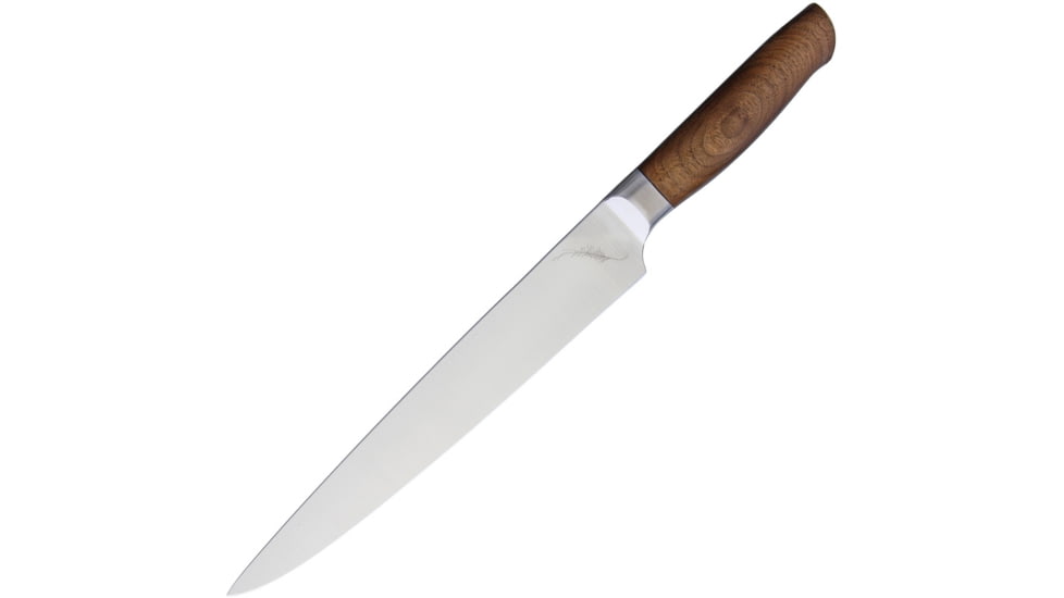 Ferrum Reserve Carver Kitchen Knives, 13.5in Overall, 9in Satin High Carbon SS Blade, Reclaimed Hardwood Handle, SS Bolster, RSRV-CARV-0900