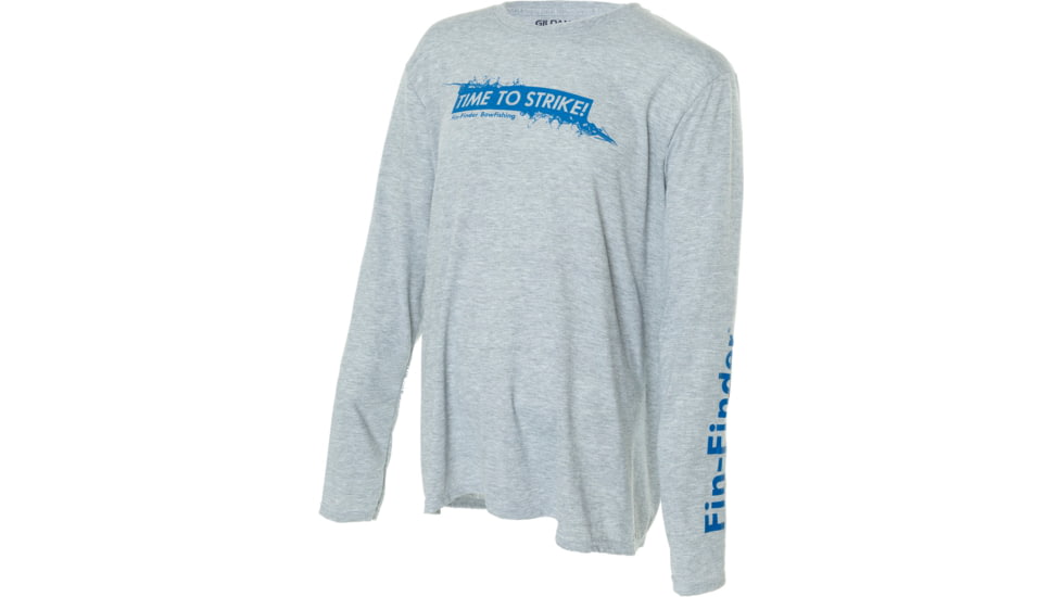 Fin-Finder Time to Strike Long Sleeve Performance 81047, Grey, Large, 81047