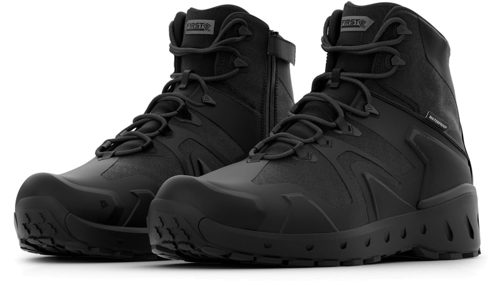 First Tactical 5in Aero-Tac H2O Side-Zip Mid Boots - Mens, Black, 10.5 US, Wide, FT-165929-019-10.5-W