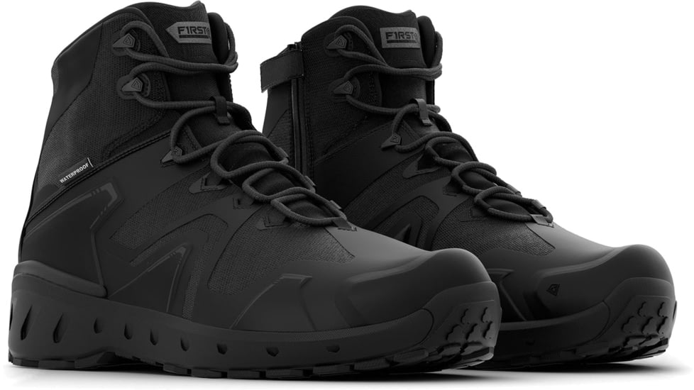 First Tactical 5in Aero-Tac H2O Side-Zip Mid Boots - Mens, Black, 10.5 US, Wide, FT-165929-019-10.5-W