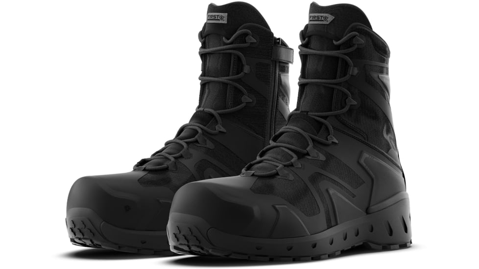 First Tactical AERO-TAC 8in Safety Toe Side-Zip Tactical Boots - Mens, Wide, Black, 15, 165926-19-15 W