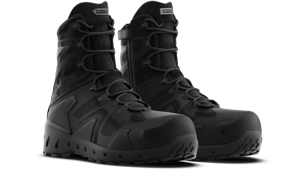 First Tactical AERO-TAC 8in Safety Toe Side-Zip Tactical Boots - Mens, Wide, Black, 15, 165926-19-15 W