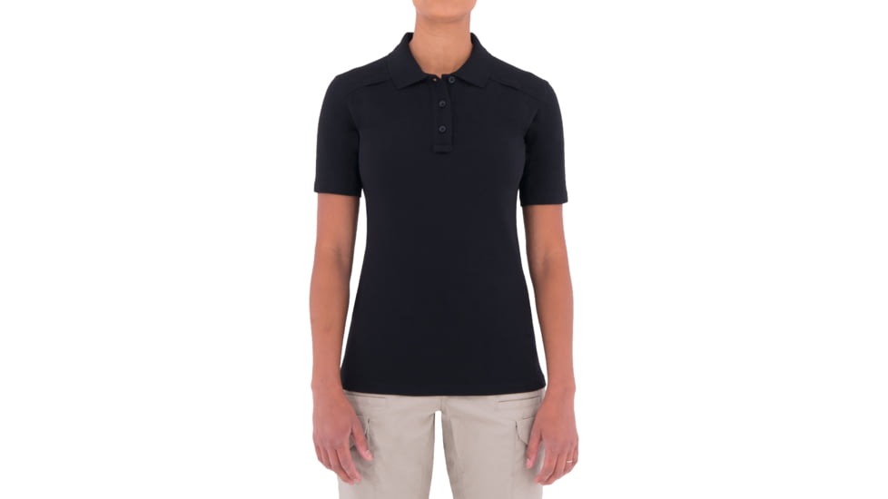 First Tactical Cotton Short Sleeve Polo With Pen Pocket - Womens, Black, Large, 122508-019-L
