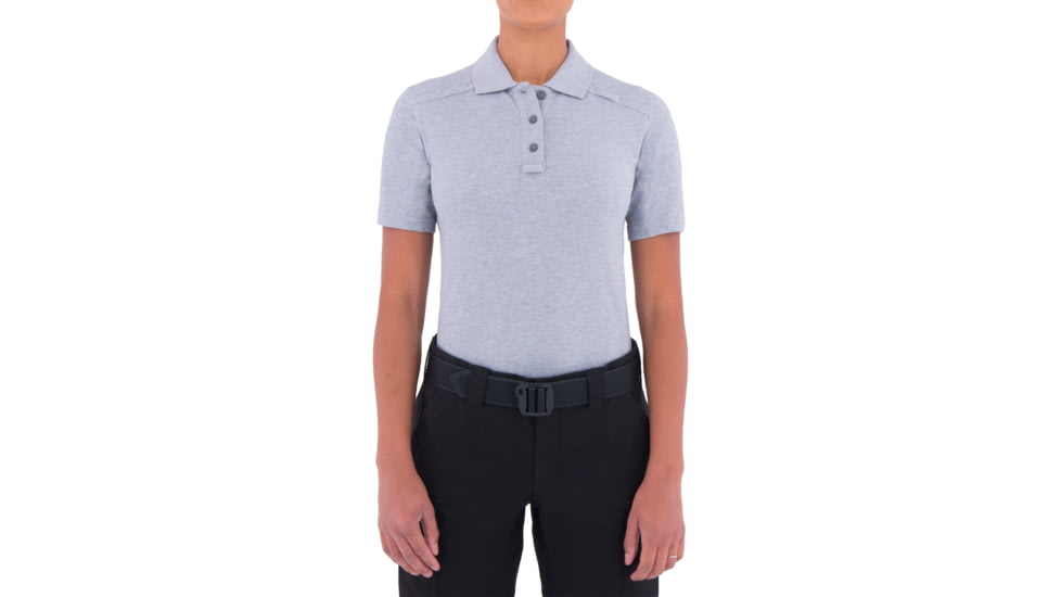 First Tactical Cotton Short Sleeve Polo With Pen Pocket - Womens, Heather Grey, 2XL, 122508-016-XXL