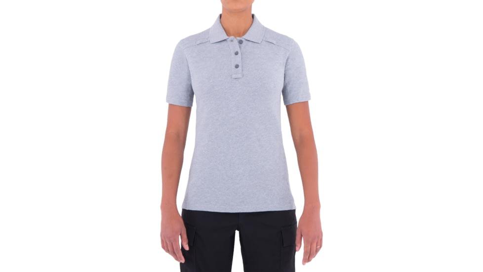 First Tactical Cotton Short Sleeve Polo With Pen Pocket - Womens, Heather Grey, 2XL, 122508-016-XXL