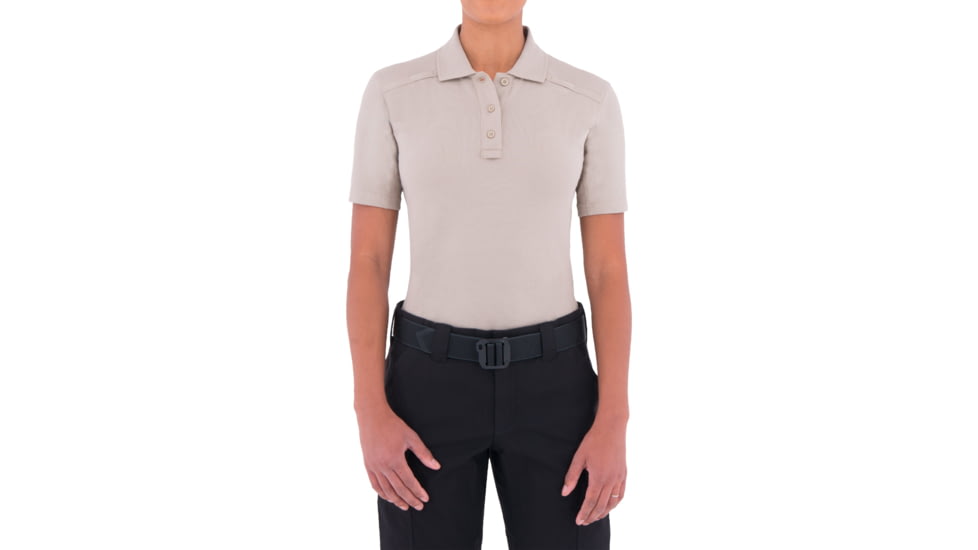 First Tactical Cotton Short Sleeve Polo With Pen Pocket - Womens, Khaki, Large, 122508-055-L