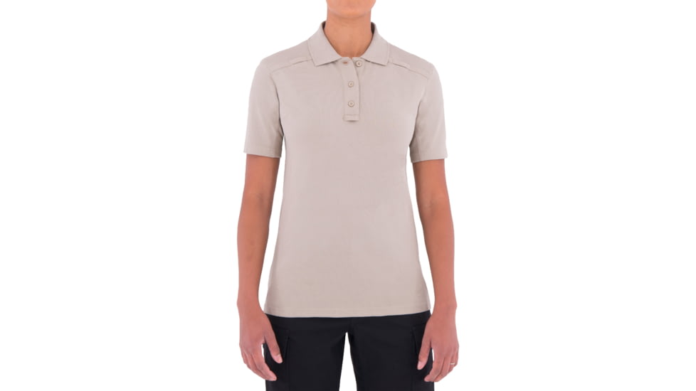 First Tactical Cotton Short Sleeve Polo With Pen Pocket - Womens, Khaki, Large, 122508-055-L
