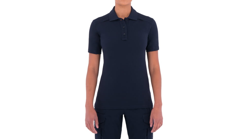 First Tactical Cotton Short Sleeve Polo With Pen Pocket - Womens, Midnight Navy, Extra Small, 122508-729-XS