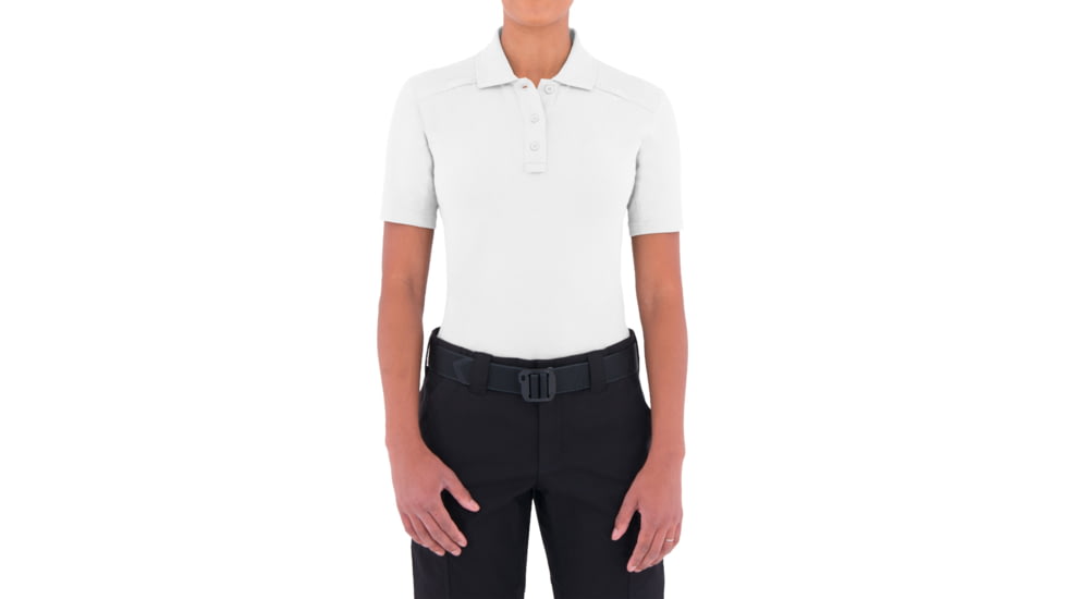 First Tactical Cotton Short Sleeve Polo With Pen Pocket - Womens, White, Small, 122508-010-S