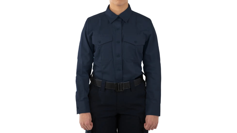 First Tactical Cotton Station Long Sleeve Shirt - Women's, Midnight Navy, Small, 121009-729-S-R