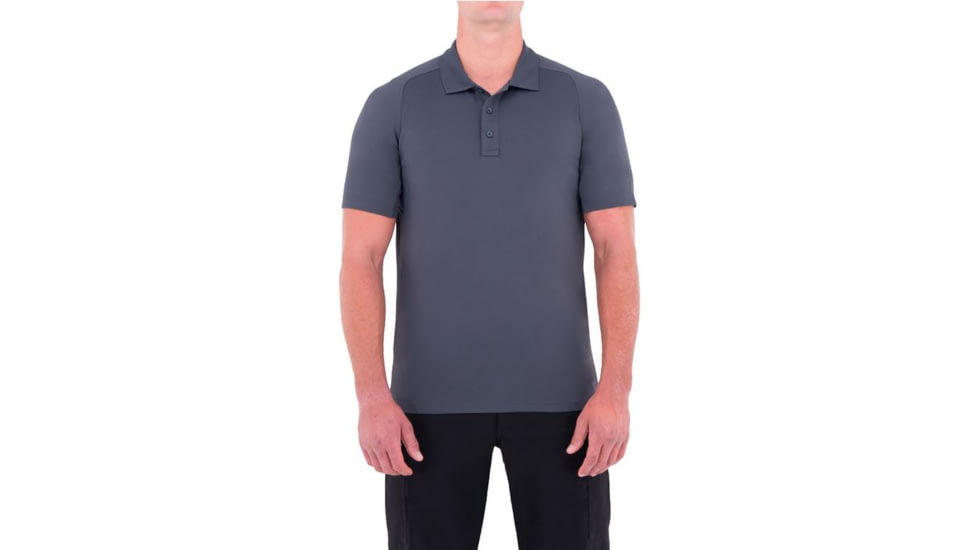 First Tactical Mens Performance Ss Polo, Asphalt, Small 112509-015-S