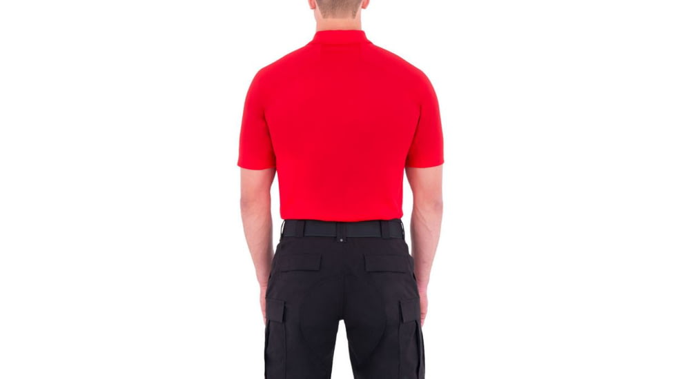 First Tactical Mens Performance Ss Polo, Red, Small 112509-400-S