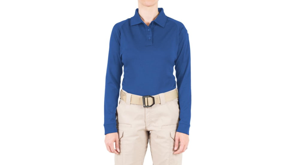 First Tactical Performance Long Sleeve Polo - Womens, Academy Blue, Large, 121503-691-L