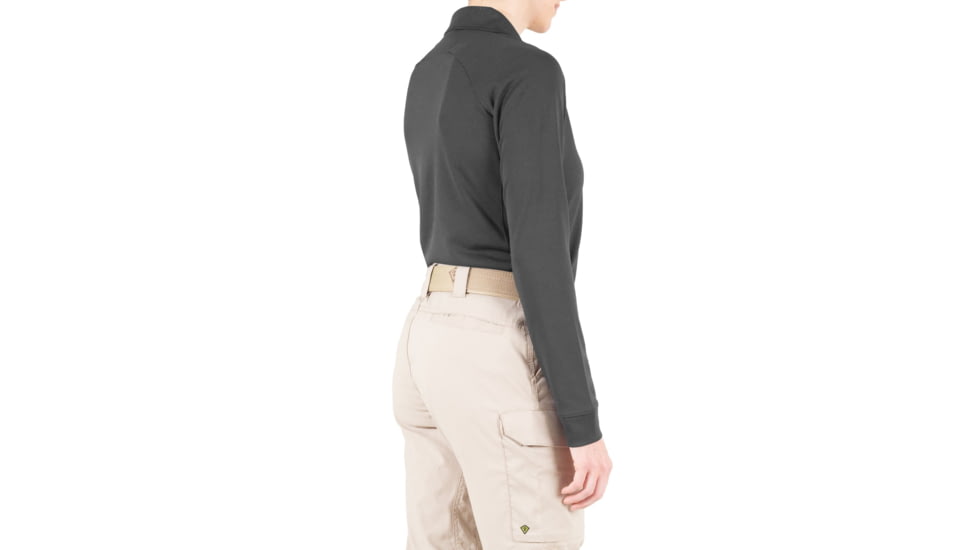 First Tactical Performance Long Sleeve Polo - Womens, Asphalt, Extra Large, 121503-015-XL
