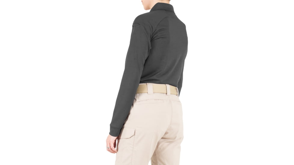 First Tactical Performance Long Sleeve Polo - Womens, Asphalt, 3XL, 121503-015-3XL