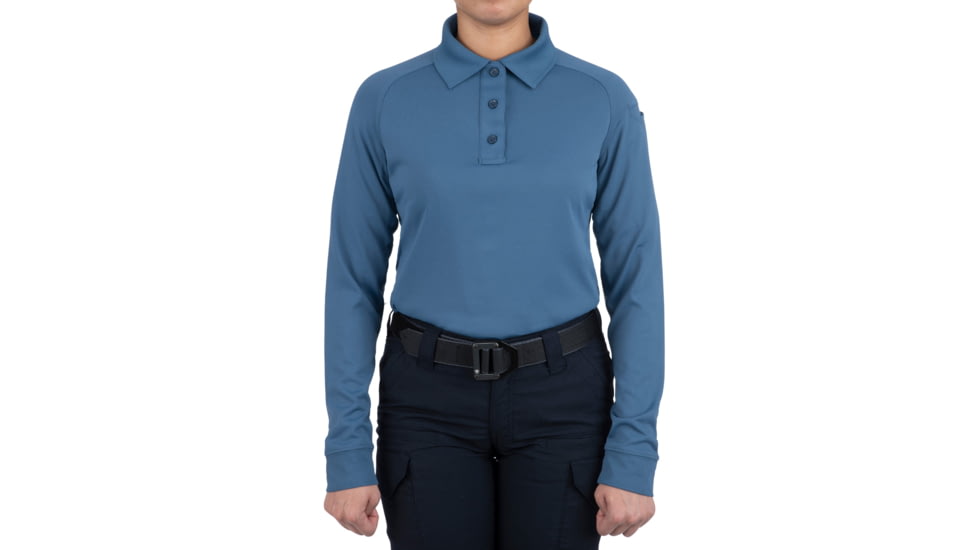 First Tactical Performance Long Sleeve Polo - Womens, French Blue, 3XL, 121503-484-3XL