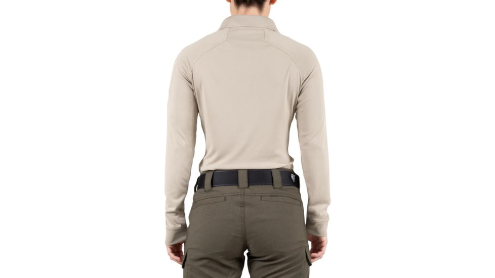First Tactical Performance Long Sleeve Polo - Womens, Khaki, Extra Large, 121503-055-XL