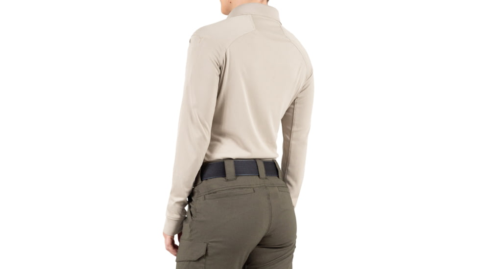 First Tactical Performance Long Sleeve Polo - Womens, Khaki, 3XL, 121503-055-3XL