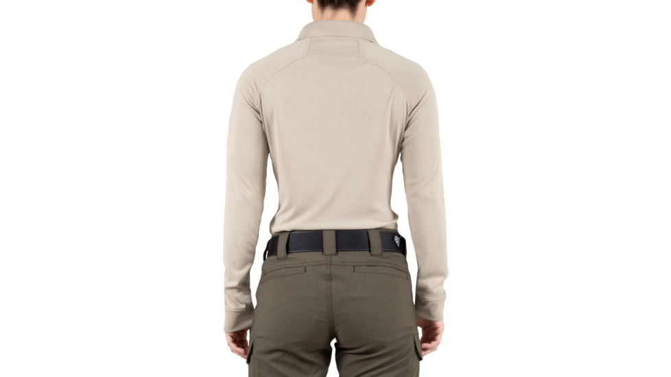 First Tactical Performance Long Sleeve Polo - Womens, Khaki, 3XL, 121503-055-3XL