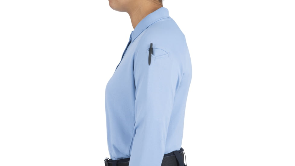 First Tactical Performance Long Sleeve Polo - Womens, Medium Blue, Large, 121503-781-L