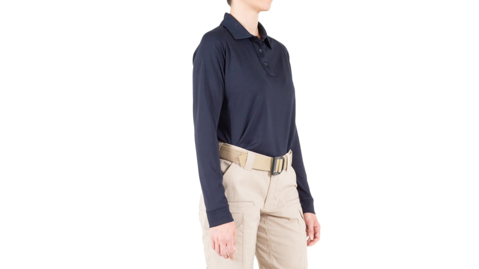 First Tactical Performance Long Sleeve Polo - Womens, Midnight Navy, 3XL, 121503-729-3XL