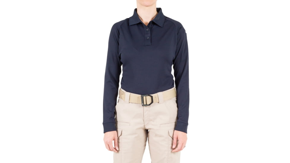 First Tactical Performance Long Sleeve Polo - Womens, Midnight Navy, 3XL, 121503-729-3XL