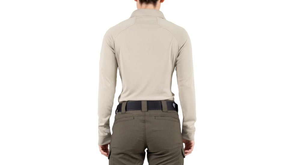First Tactical Performance Long Sleeve Polo - Womens, Silver Tan, 3XL, 121503-065-3XL