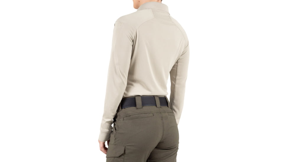 First Tactical Performance Long Sleeve Polo - Womens, Silver Tan, 2XL, 121503-065-XXL