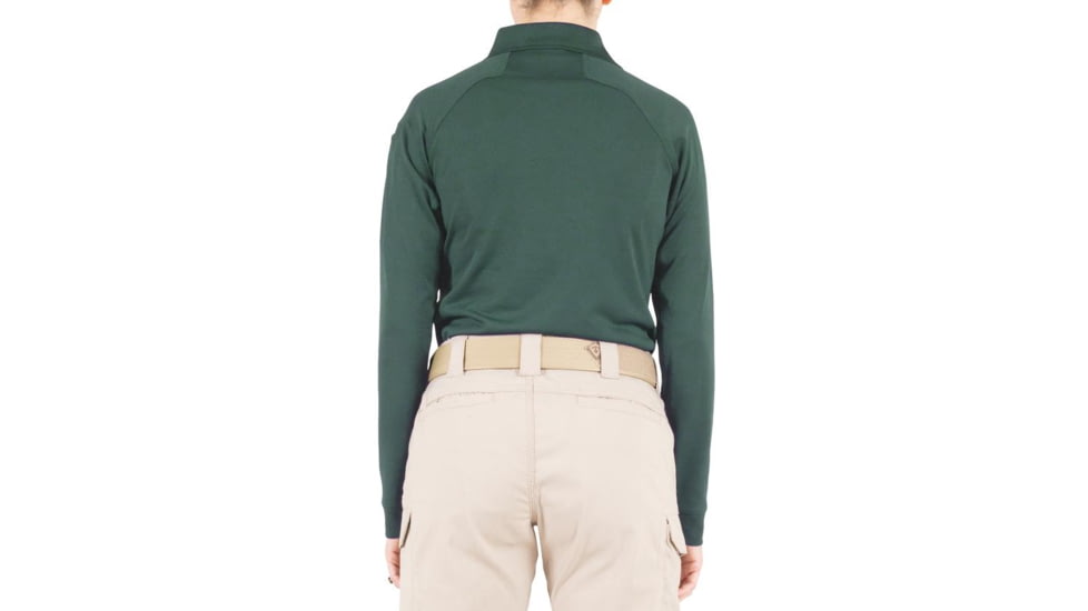 First Tactical Performance Long Sleeve Polo - Womens, Spruce Green, Extra Small, 121503-812-XS