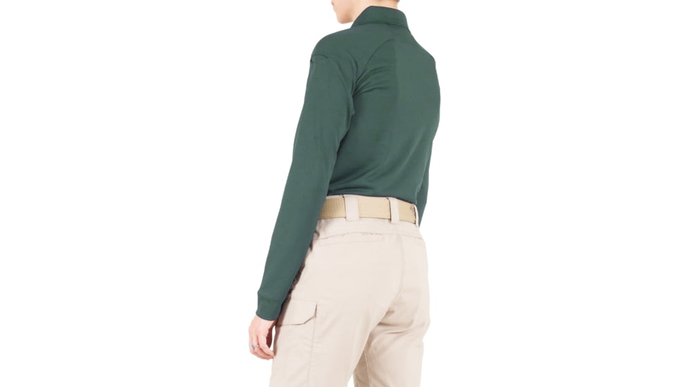 First Tactical Performance Long Sleeve Polo - Womens, Spruce Green, 3XL, 121503-812-3XL