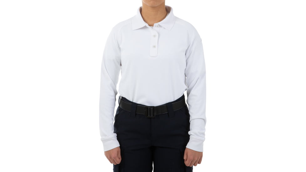 First Tactical Performance Long Sleeve Polo - Womens, White, 3XL, 121503-010-3XL