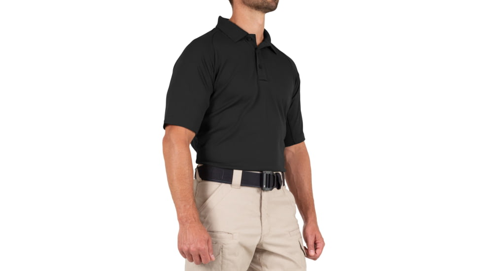 First Tactical Performance Short Sleeve Polo - Mens, Regular, Black, 5XL, 112509-019-5XL-R