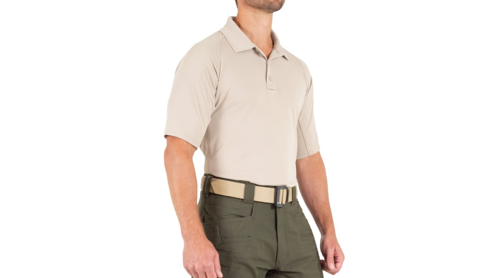 First Tactical Performance Short Sleeve Polo - Mens, Regular, Khaki, 6XL, 112509-055-6XL-R