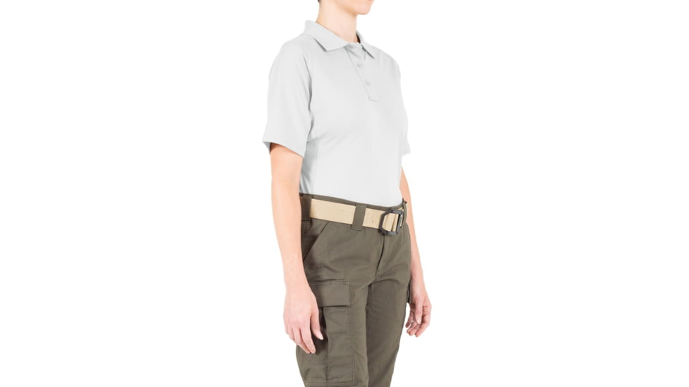 First Tactical Performance Short Sleeve Polo - Womens, White, Medium, 122509-010-M