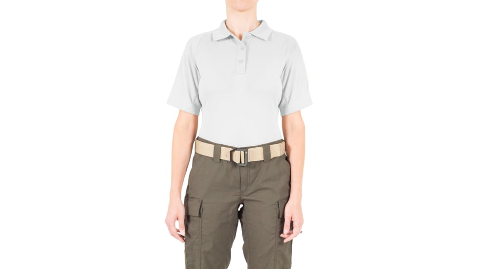 First Tactical Performance Short Sleeve Polo - Womens, White, Medium, 122509-010-M