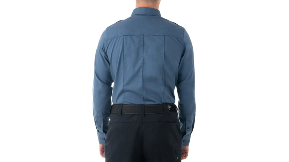 First Tactical Pro Duty Long Sleeve Shirt - Mens, French Blue, Short/Large, 111011-484-L-S