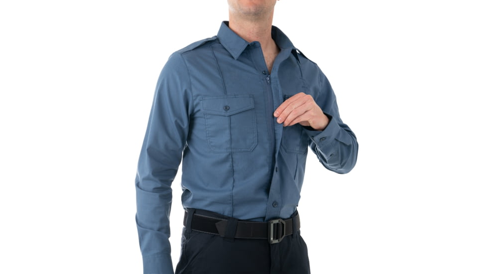 First Tactical Pro Duty Long Sleeve Shirt - Men's, Short, French Blue, Large, 111011-484-L-S
