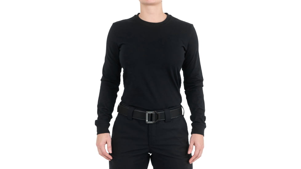 First Tactical Tactix Cotton Long Sleeve Tee - Womens, Black, Large, 121505-019-L