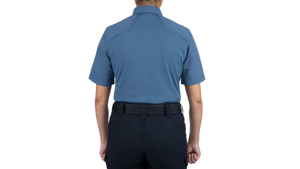 First Tactical V2 Pro Perf Short Sleeve Shirt - Womens, Tall, French Blue, Large, 122012-484-L-T